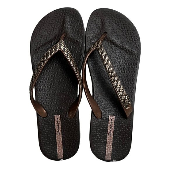 Ipanema Platform Brown Flip Flop Sandals size 9 - NWOB - Picture 1 of 11